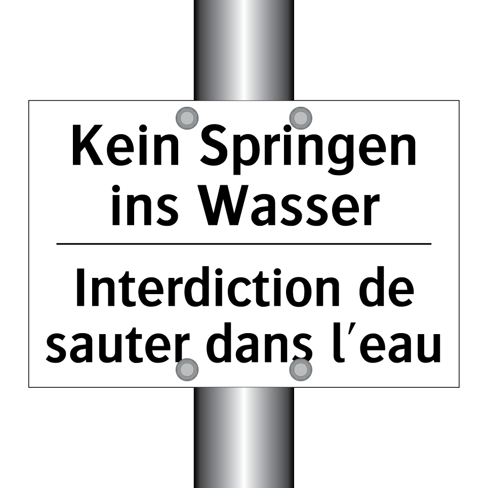 Kein Springen ins Wasser - Interdiction de sauter dans l'eau /.../