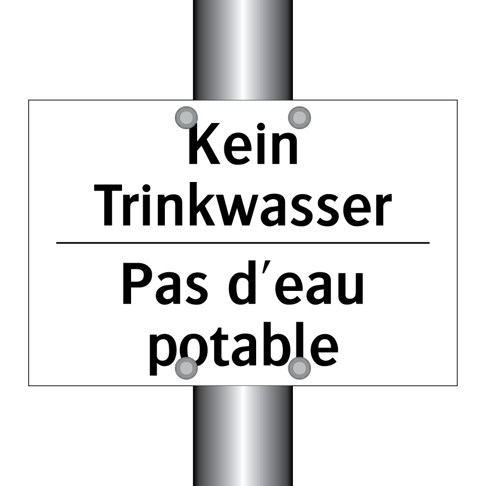 Kein Trinkwasser - Pas d'eau potable