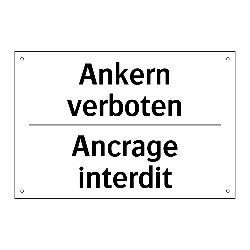 Ankern verboten - Ancrage interdit