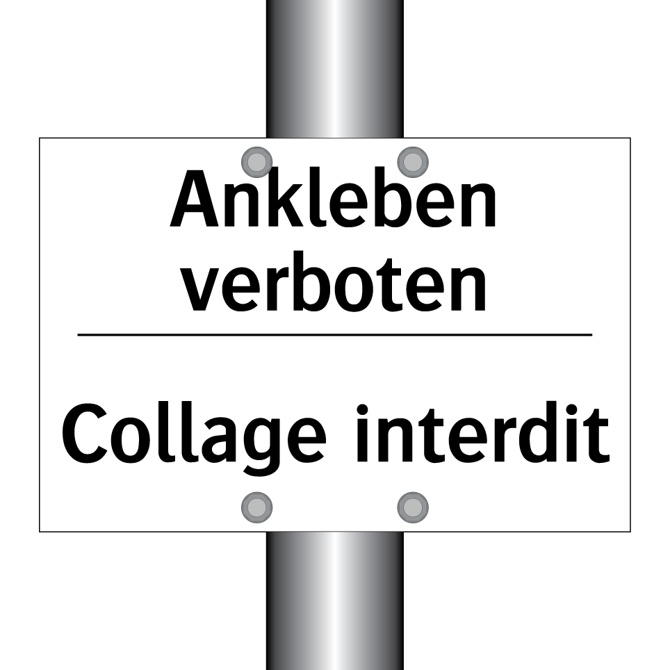Ankleben verboten - Collage interdit