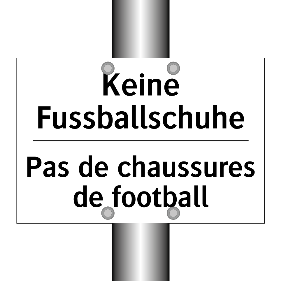Keine Fussballschuhe - Pas de chaussures de football