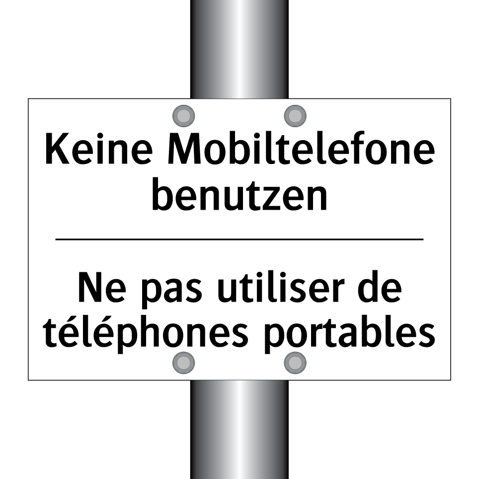 Keine Mobiltelefone benutzen - Ne pas utiliser de téléphones /.../