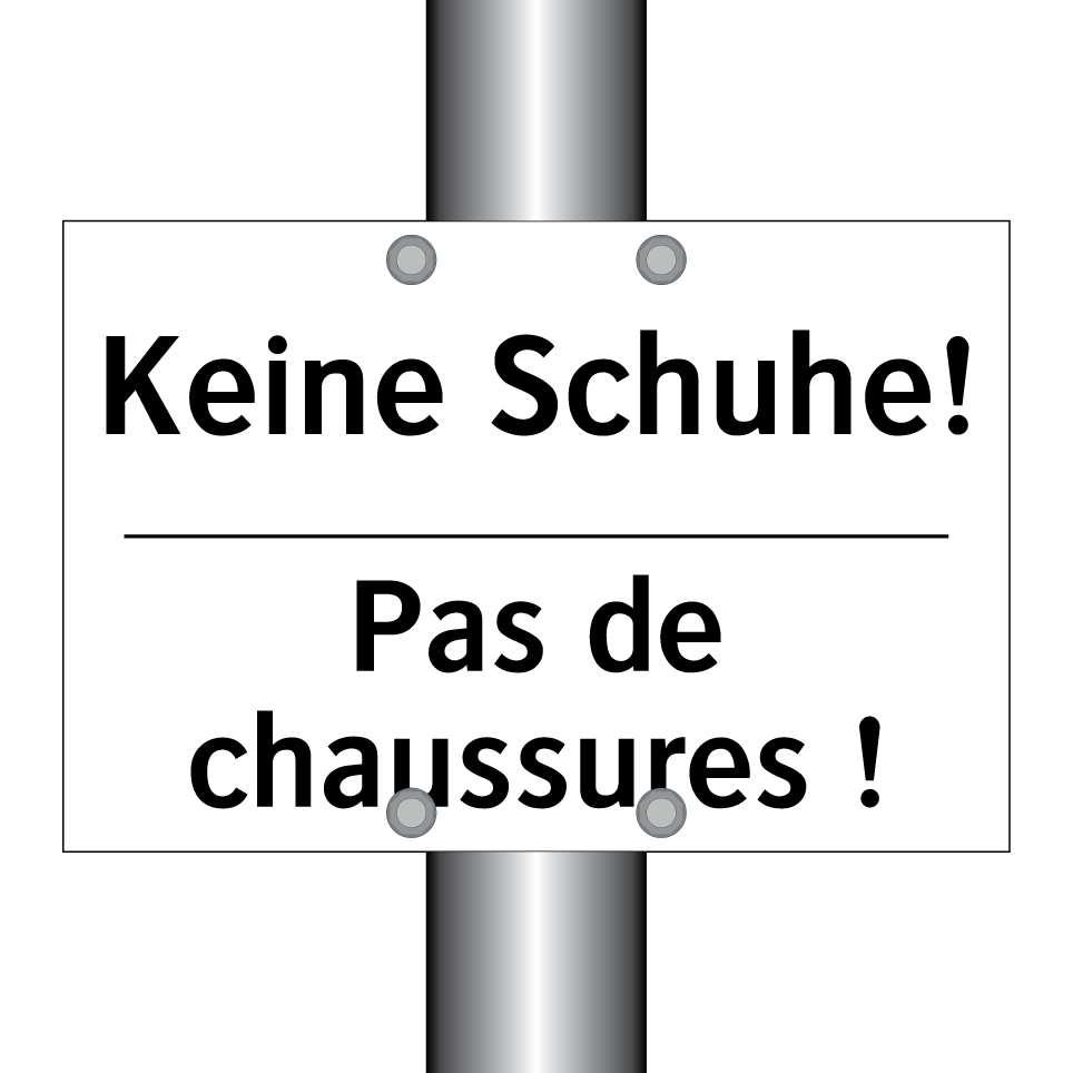 Keine Schuhe! - Pas de chaussures !