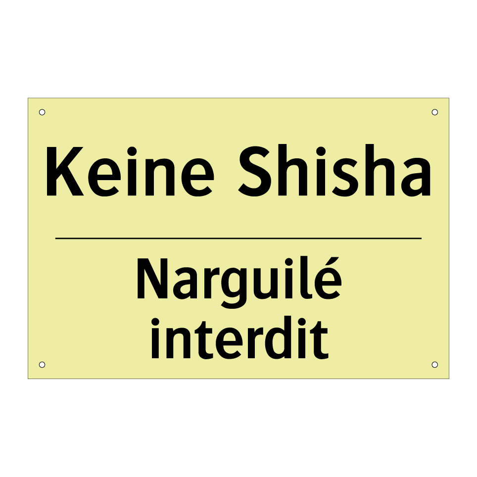 Keine Shisha - Narguilé interdit