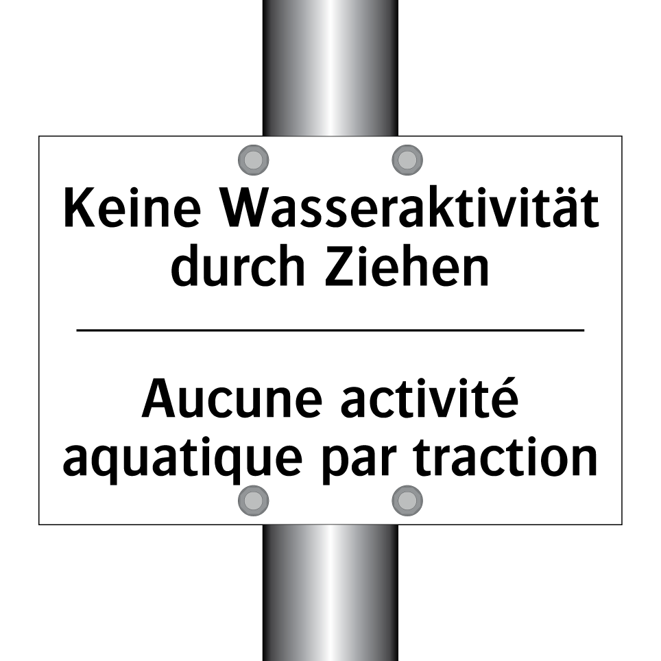 Keine Wasseraktivität durch Ziehen /.../ - Aucune activité aquatique par /.../