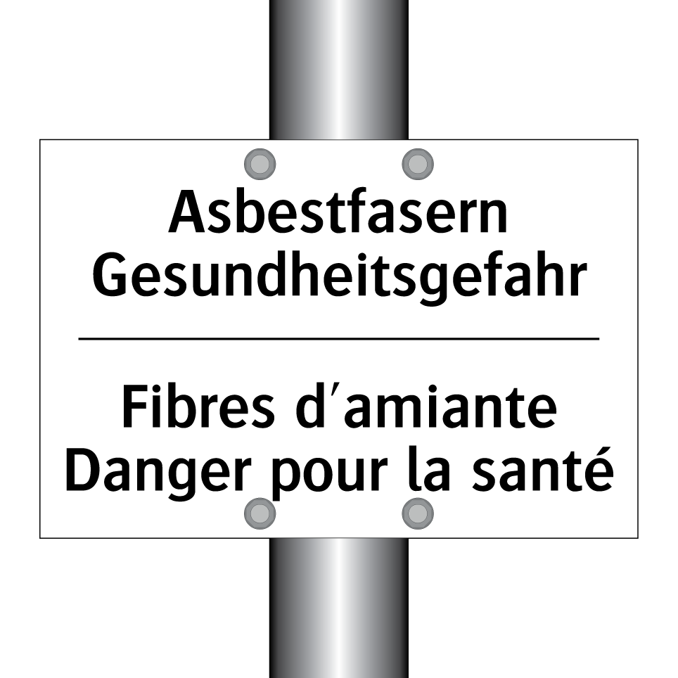 Asbestfasern Gesundheitsgefahr - Fibres d'amiante Danger pour la /.../