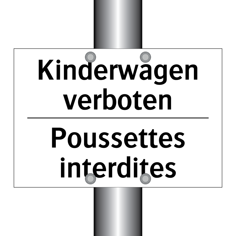 Kinderwagen verboten - Poussettes interdites