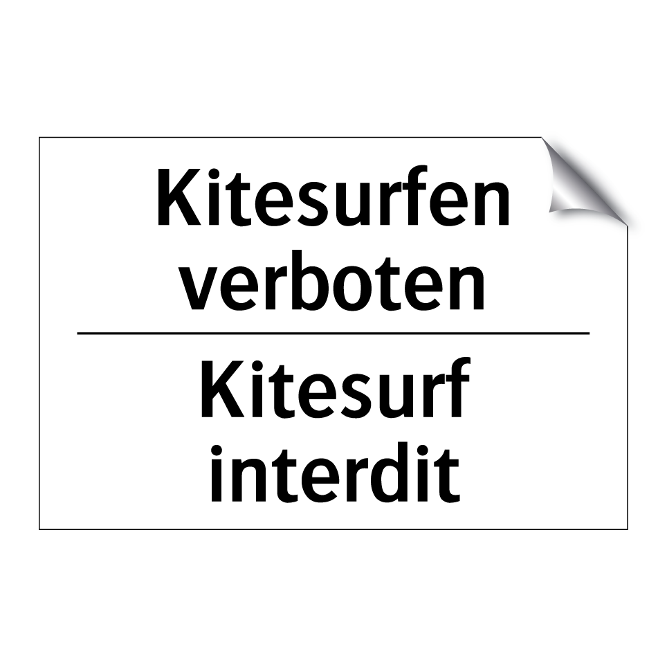 Kitesurfen verboten - Kitesurf interdit