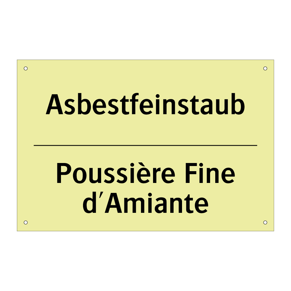 Asbestfeinstaub - Poussière Fine d'Amiante
