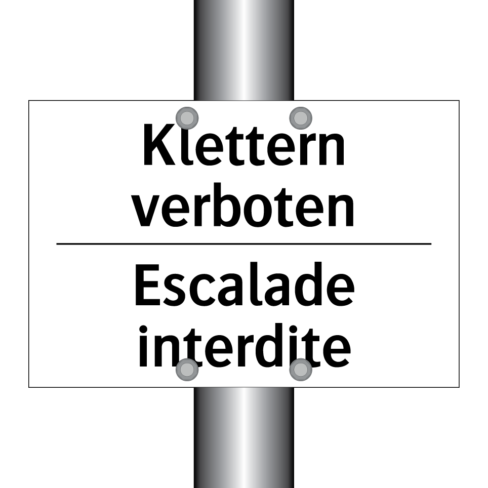 Klettern verboten - Escalade interdite