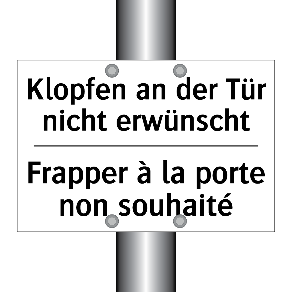 Klopfen an der Tür nicht erwünscht /.../ - Frapper à la porte non souhaité /.../