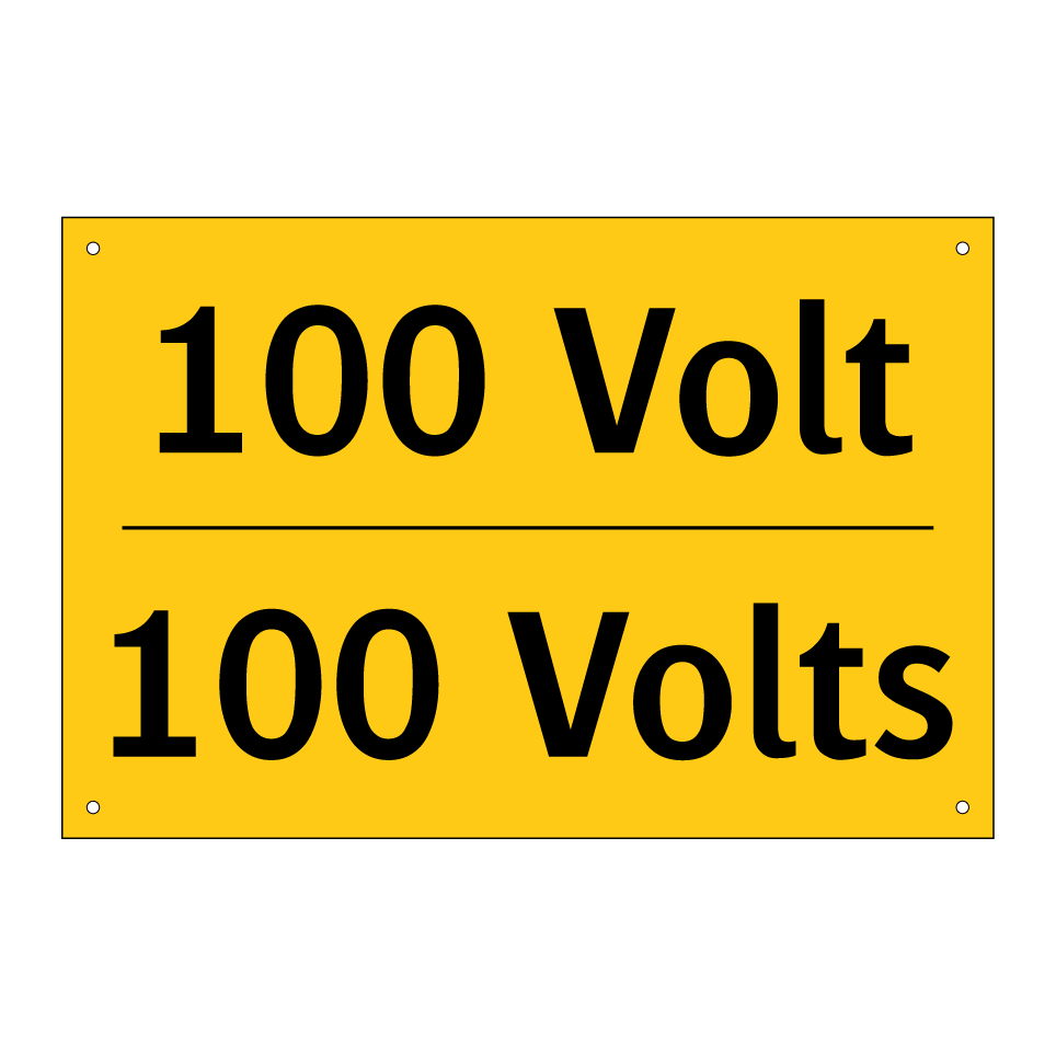 100 Volt - 100 Volts