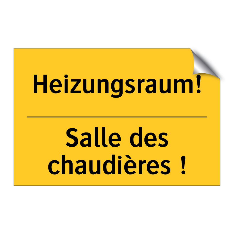 Heizungsraum! - Salle des chaudières !