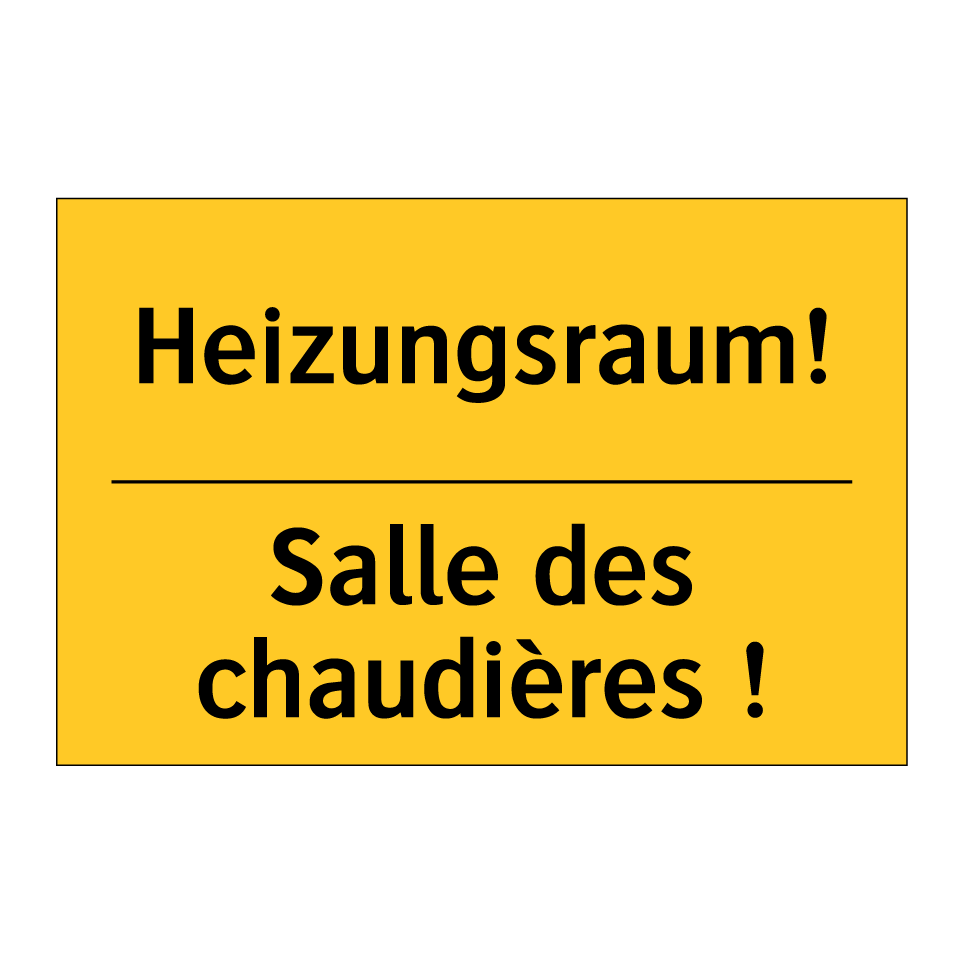Heizungsraum! - Salle des chaudières !