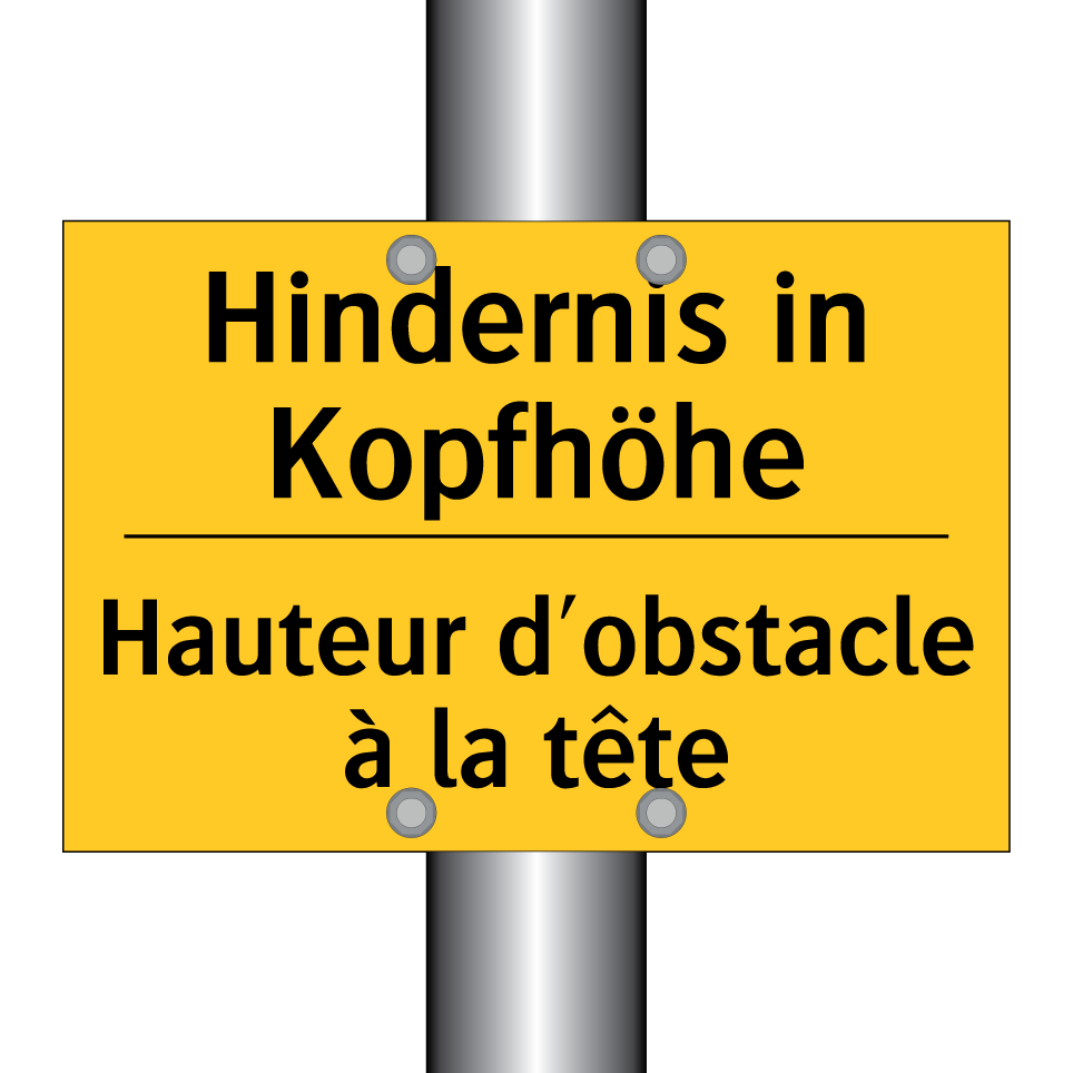 Hindernis in Kopfhöhe - Hauteur d'obstacle à la tête