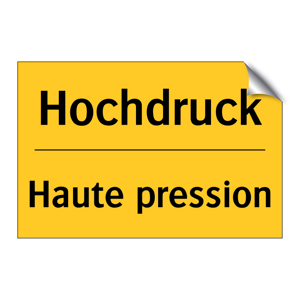 Hochdruck - Haute pression