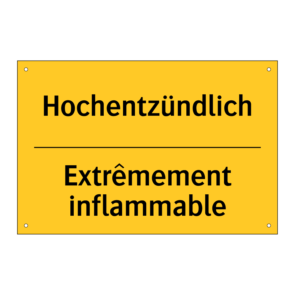 Hochentzündlich - Extrêmement inflammable