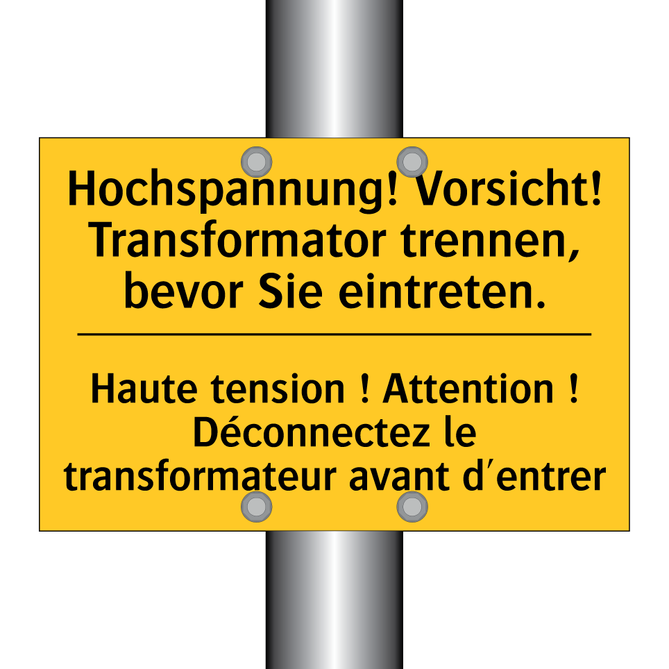 Hochspannung! Vorsicht! Transformator  /.../ - Haute tension ! Attention ! Déconnectez  /.../