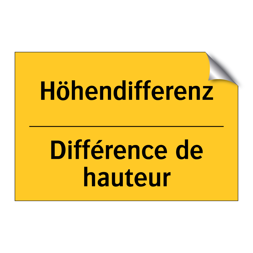 Höhendifferenz - Différence de hauteur