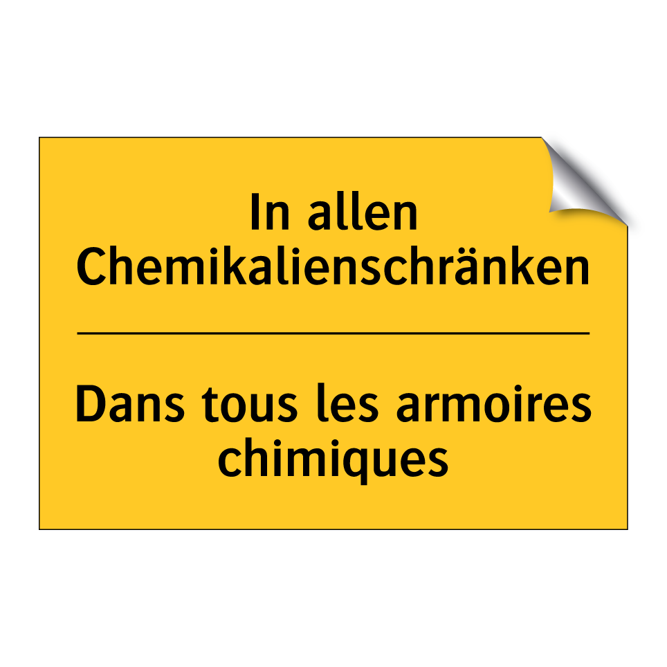 In allen Chemikalienschränken - Dans tous les armoires chimiques /.../