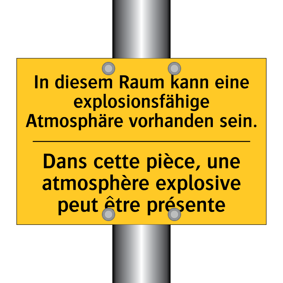 In diesem Raum kann eine explosionsfähige  /.../ - Dans cette pièce, une atmosphère  /.../