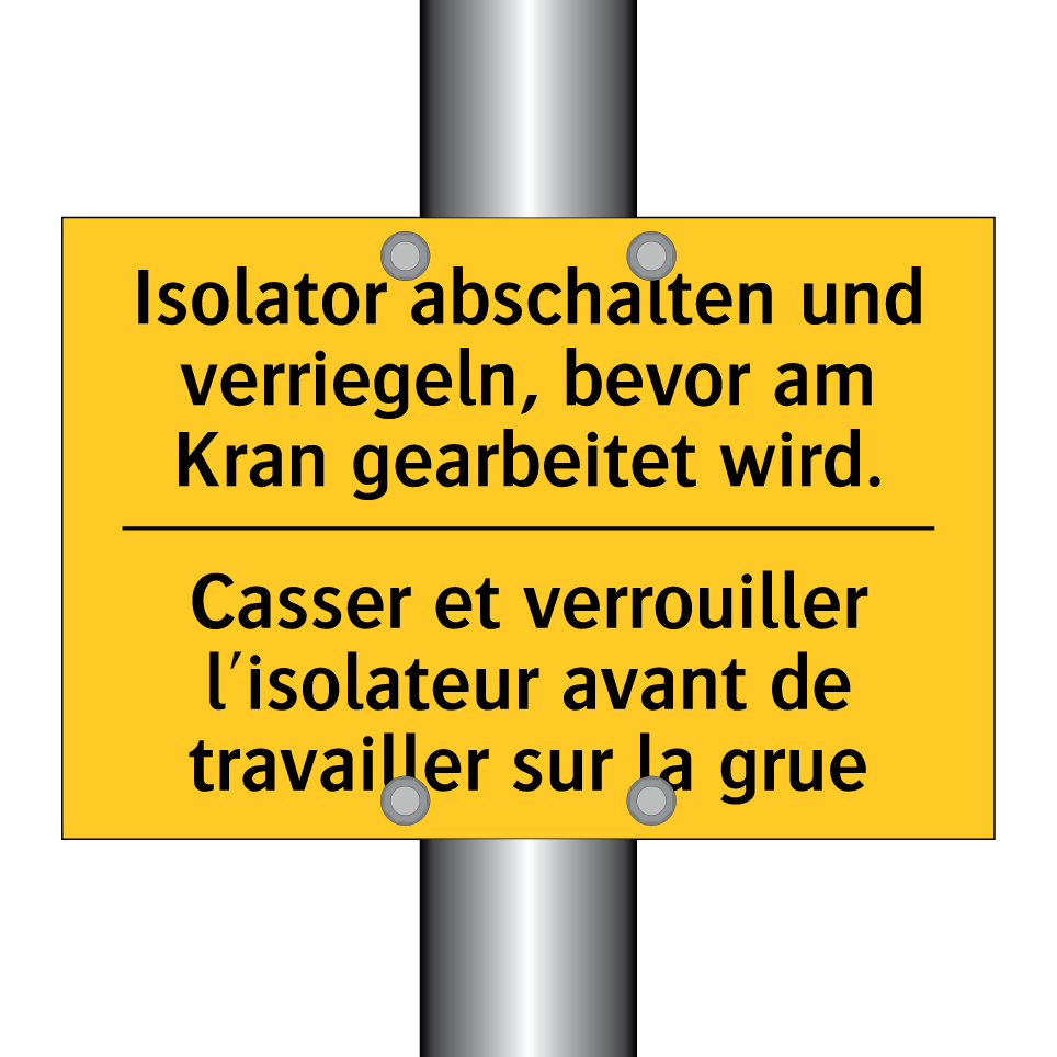 Isolator abschalten und verriegeln,  /.../ - Casser et verrouiller l'isolateur  /.../