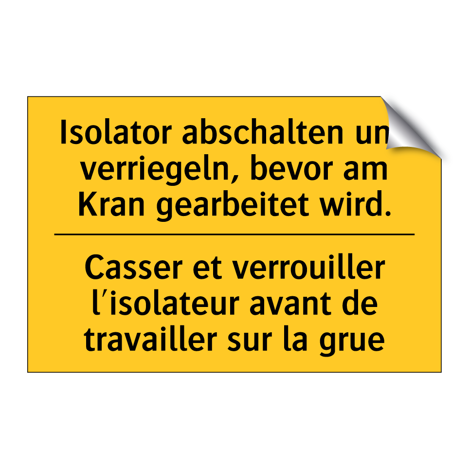 Isolator abschalten und verriegeln,  /.../ - Casser et verrouiller l'isolateur  /.../
