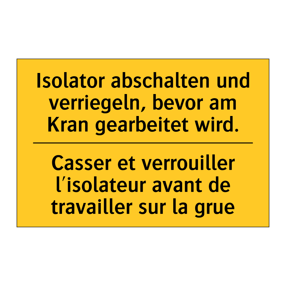 Isolator abschalten und verriegeln,  /.../ - Casser et verrouiller l'isolateur  /.../