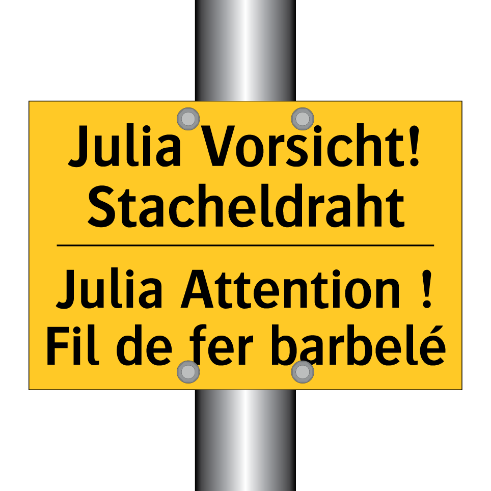 Julia Vorsicht! Stacheldraht - Julia Attention ! Fil de fer barbelé /.../
