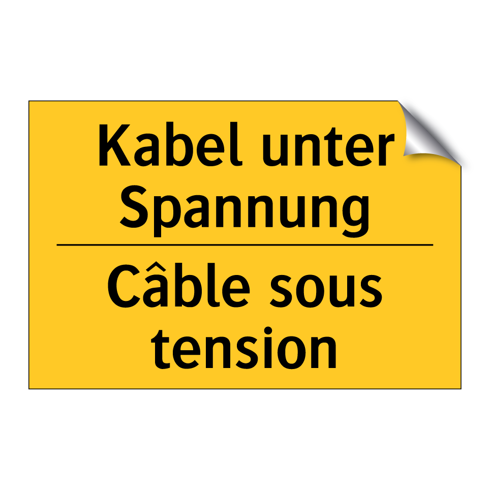 Kabel unter Spannung - Câble sous tension
