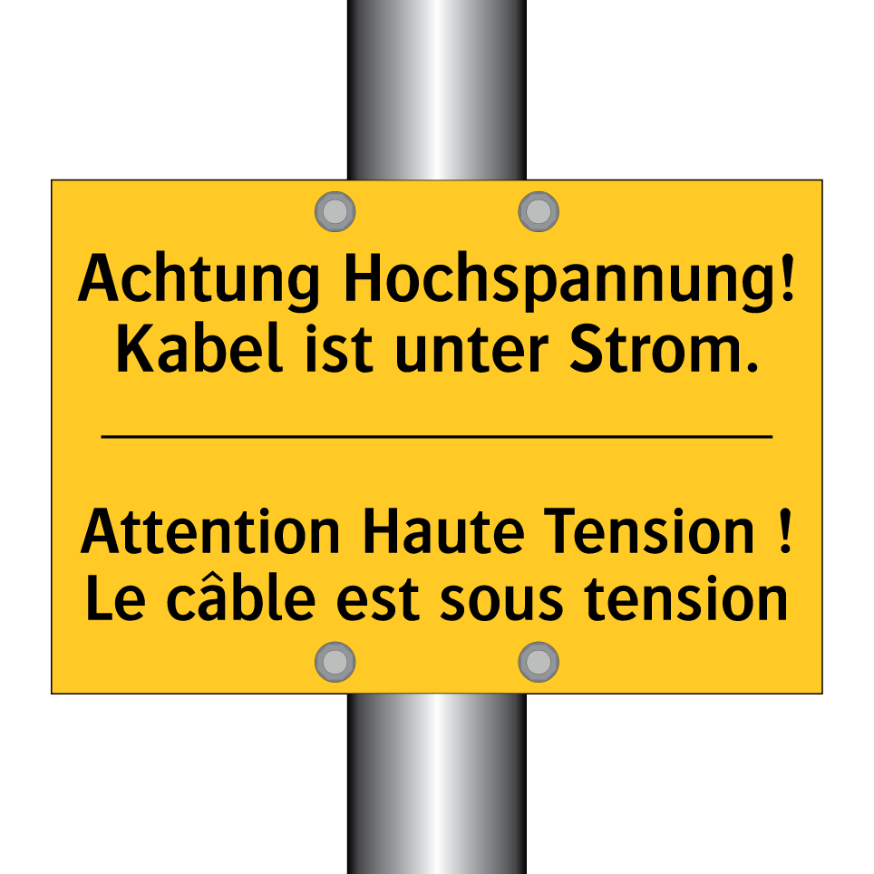 Achtung Hochspannung! Kabel ist  /.../ - Attention Haute Tension ! Le câble  /.../
