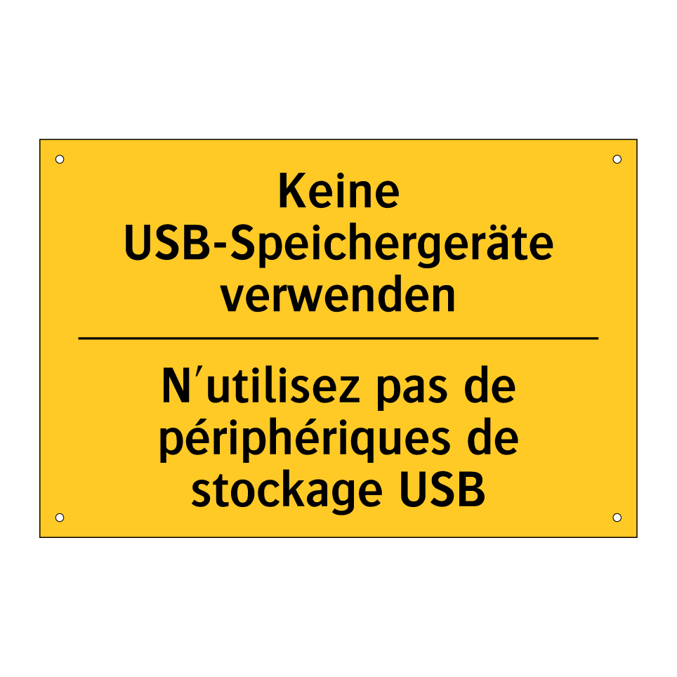 Keine USB-Speichergeräte verwenden /.../ - N'utilisez pas de périphériques  /.../