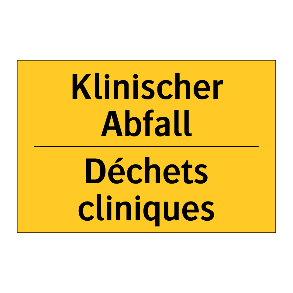 Klinischer Abfall - Déchets cliniques