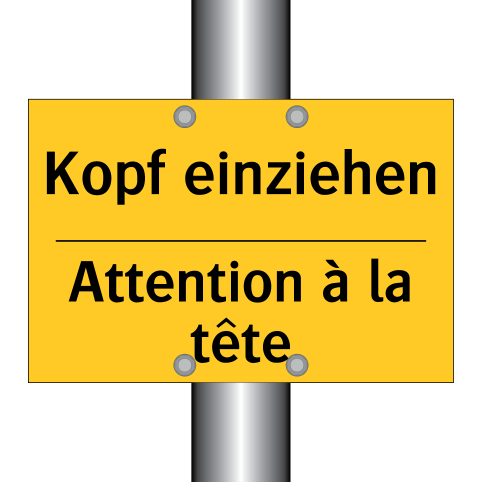 Kopf einziehen - Attention à la tête
