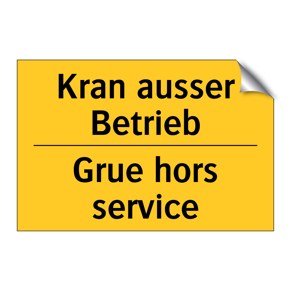 Kran ausser Betrieb - Grue hors service