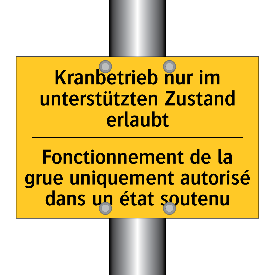 Kranbetrieb nur im unterstützten  /.../ - Fonctionnement de la grue uniquement  /.../
