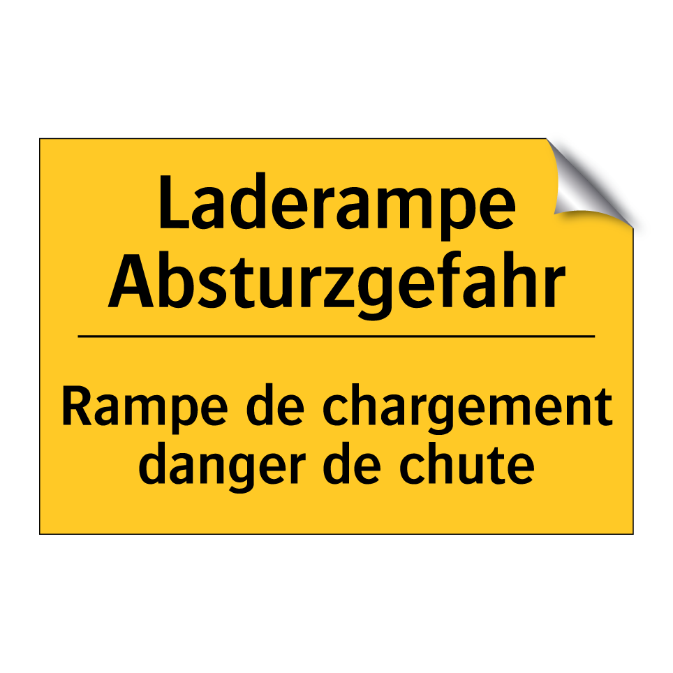 Laderampe Absturzgefahr - Rampe de chargement danger de  /.../