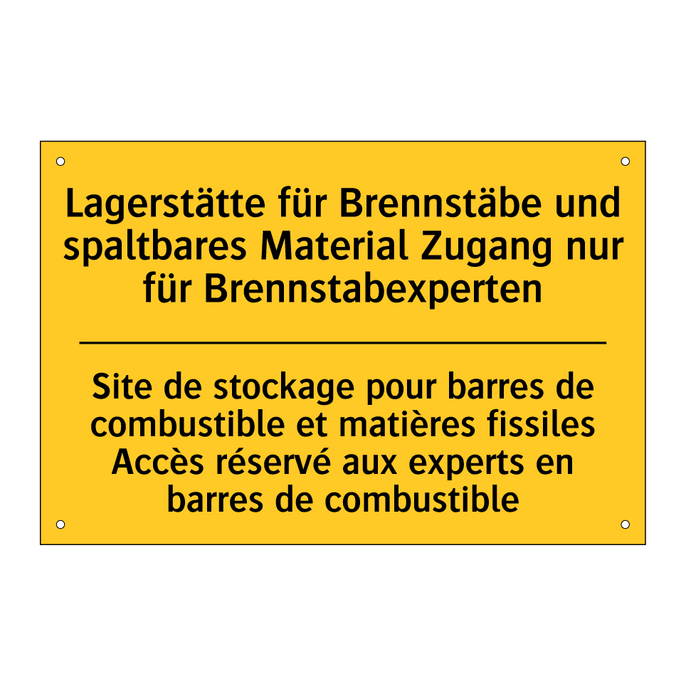 Lagerstätte für Brennstäbe und  /.../ - Site de stockage pour barres de  /.../