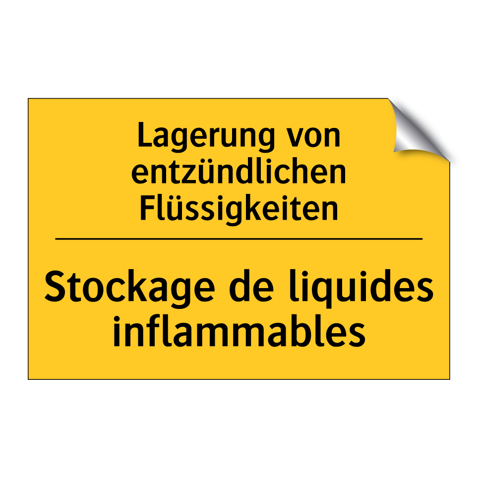 Lagerung von entzündlichen Flüssigkeiten /.../ - Stockage de liquides inflammables /.../