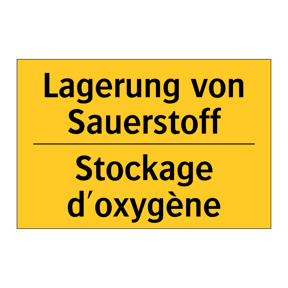 Lagerung von Sauerstoff - Stockage d'oxygène
