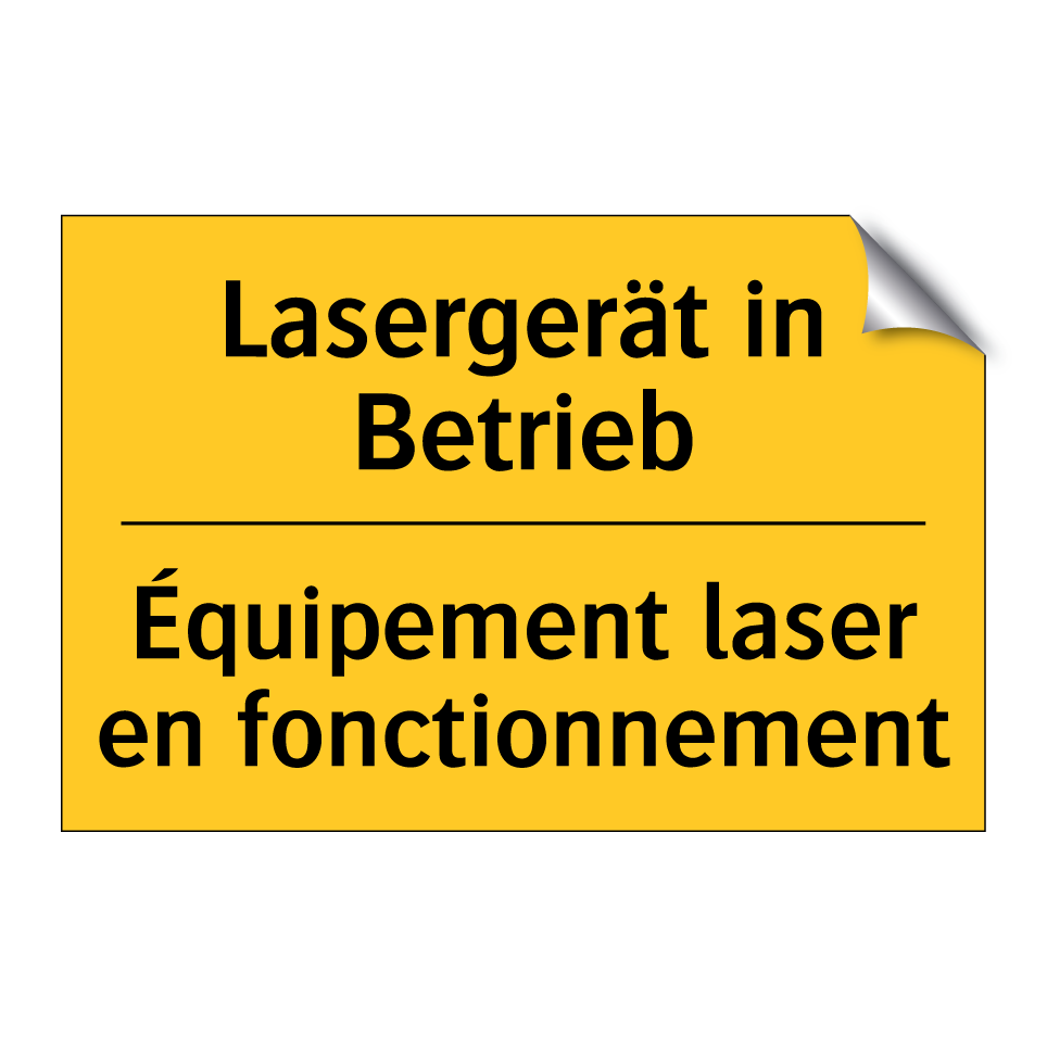 Lasergerät in Betrieb - Équipement laser en fonctionnement /.../