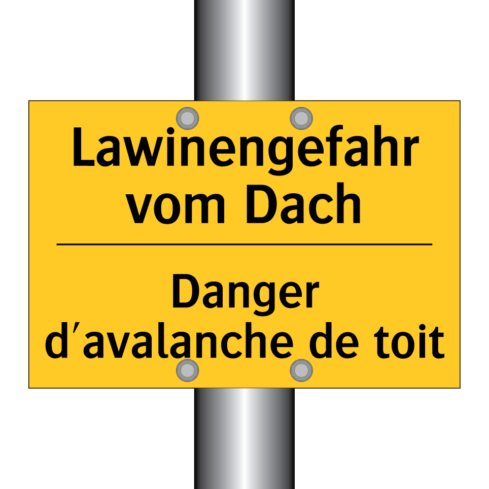 Lawinengefahr vom Dach - Danger d'avalanche de toit