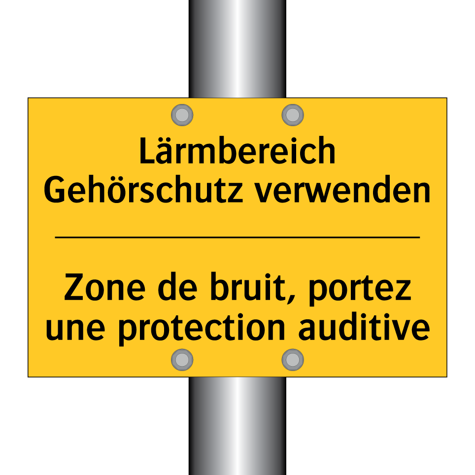 Lärmbereich Gehörschutz verwenden /.../ - Zone de bruit, portez une protection  /.../