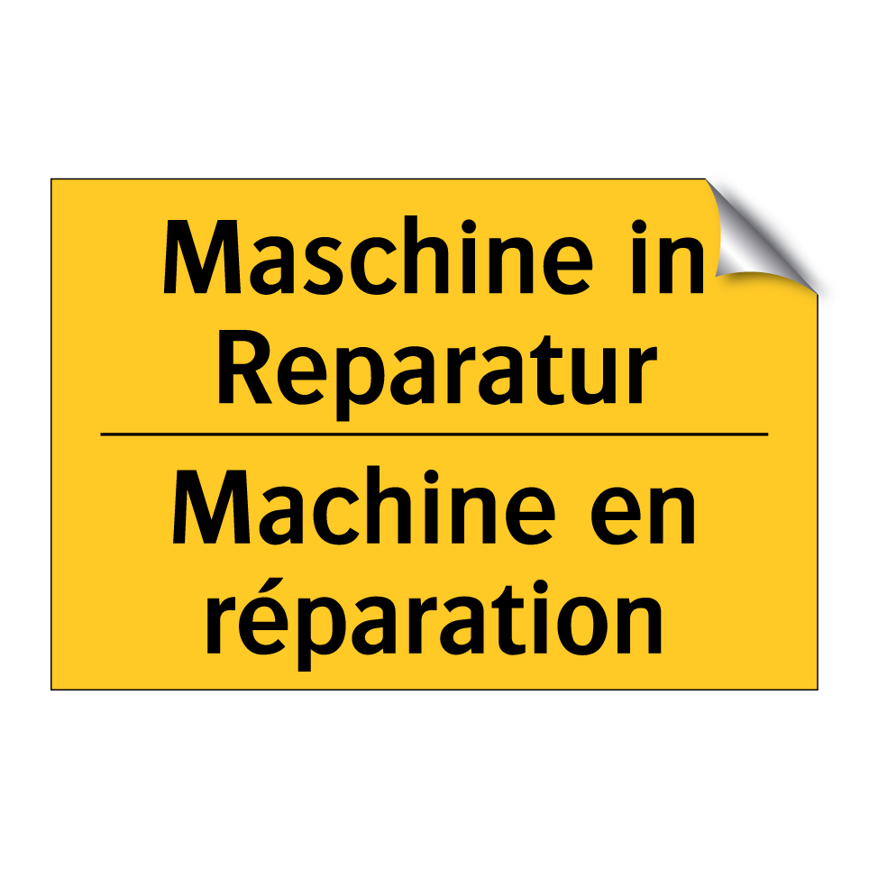Maschine in Reparatur - Machine en réparation