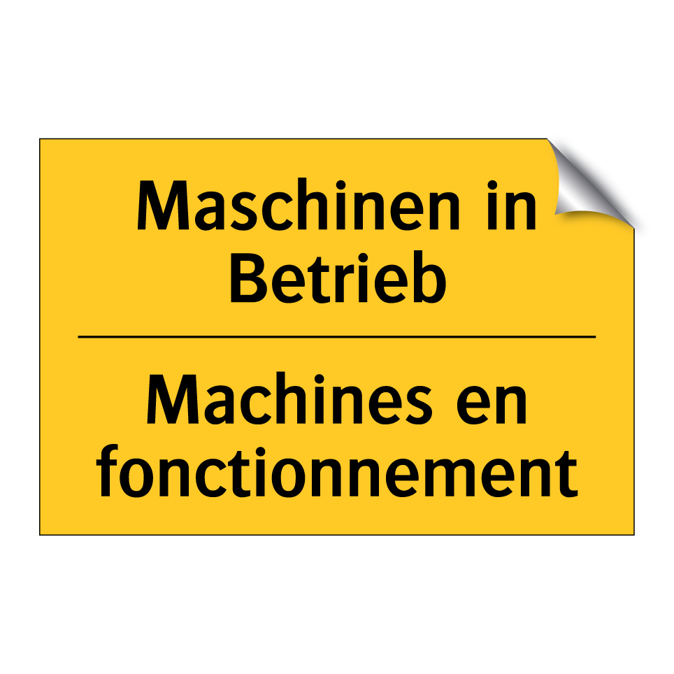 Maschinen in Betrieb - Machines en fonctionnement