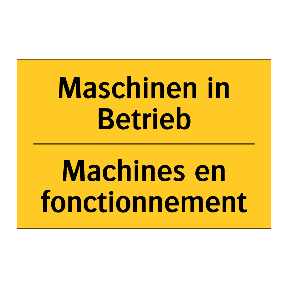 Maschinen in Betrieb - Machines en fonctionnement