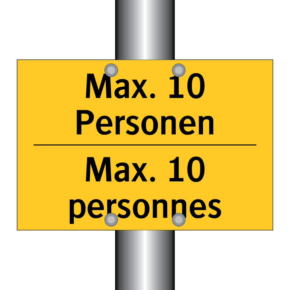 Max. 10 Personen - Max. 10 personnes