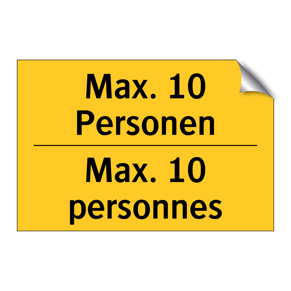 Max. 10 Personen - Max. 10 personnes