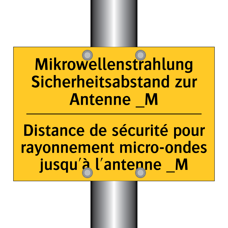 Mikrowellenstrahlung Sicherheitsabstand  /.../ - Distance de sécurité pour rayonnement  /.../
