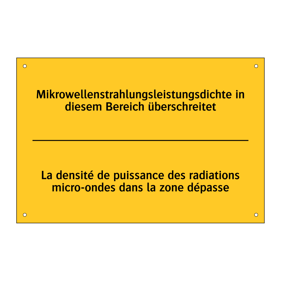 Mikrowellenstrahlungsleistungsdichte  /.../ - La densité de puissance des radiations  /.../